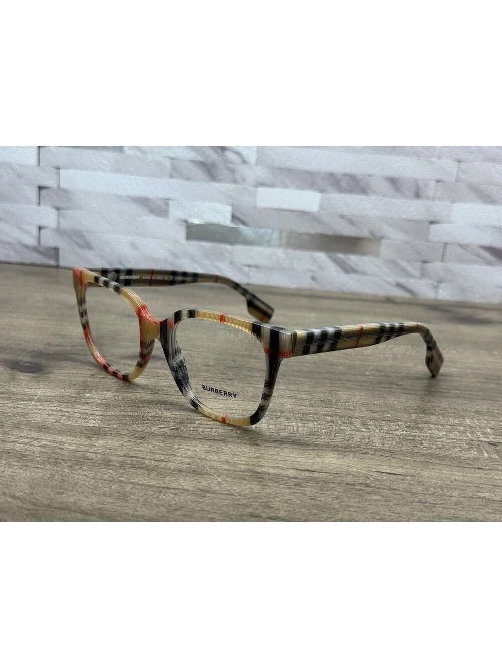 Burberry B2347 3944 Plaid Designer Old Stock Italy Eyeglasses NWOT 50[]19-140